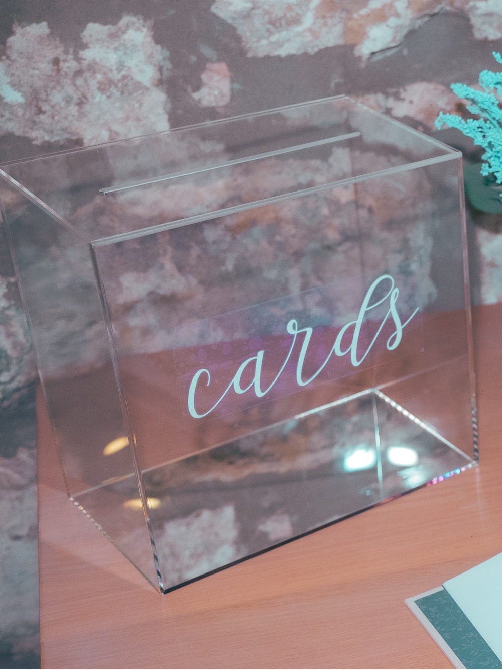 Acrylic card box